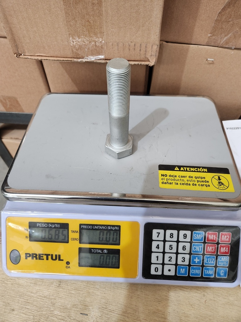 BOLT TORNILLO HEXAGONAL 1 1/16 X 4 3/4 GRIS