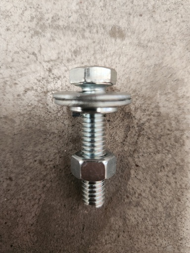 [NP 141023113001] BOLT TORNILLO HEXAGONAL M8 X 38 MM GALVANIZADO KIT ARANDELA Y TUERCA