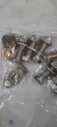 [NP 071223040302] NP 071223040302 TORNILLO HEXAGONAL TROPICALIZADO CON TUERCA Y ANRANDELA 40 MM